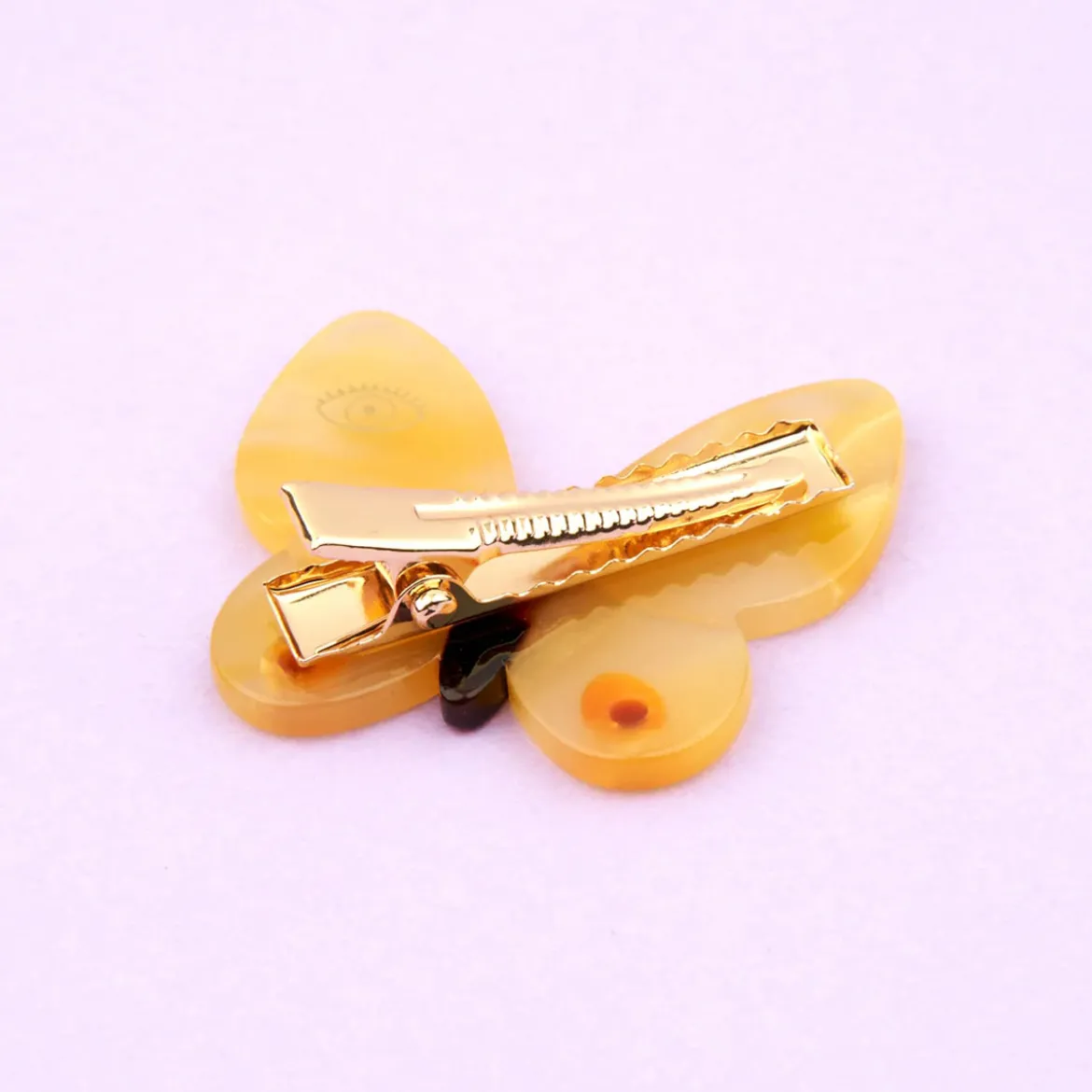 Barrette Papillon - Jaune