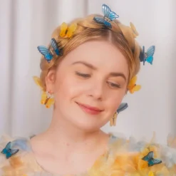 Barrette Papillon - Jaune