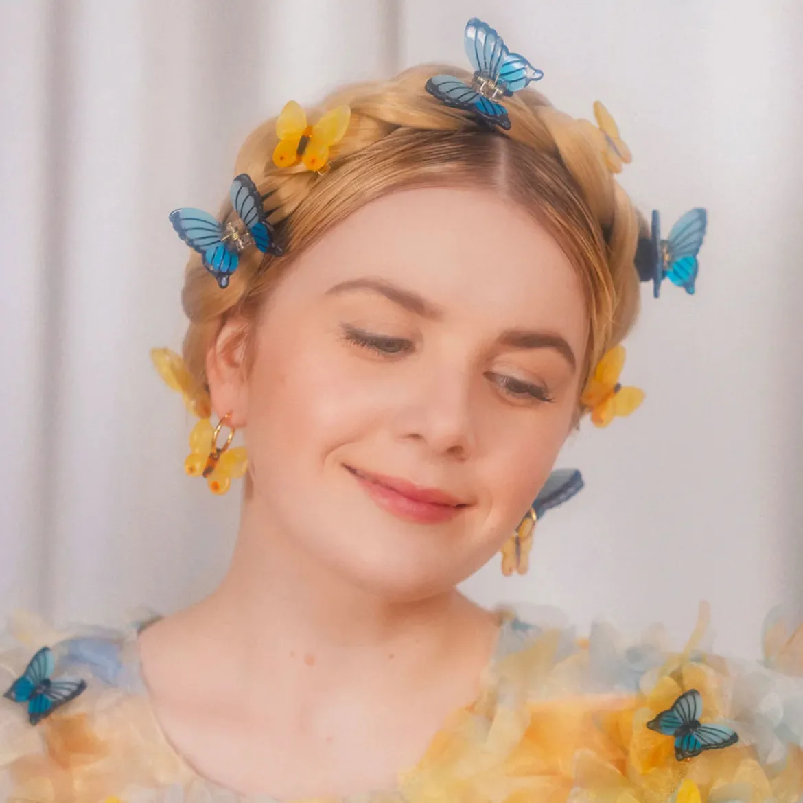 Barrette Papillon - Jaune