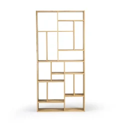 Bibliothèque M en chêne - h 219 cm