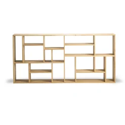 Bibliothèque M en chêne - h 219 cm