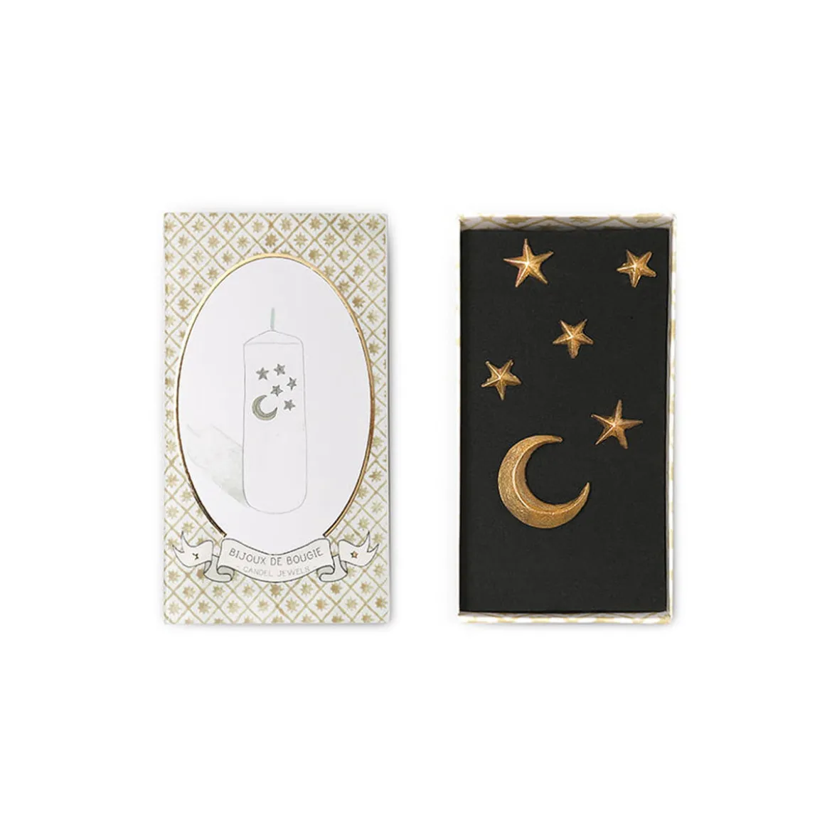 Bijou De Bougie Moon & Stars Doré