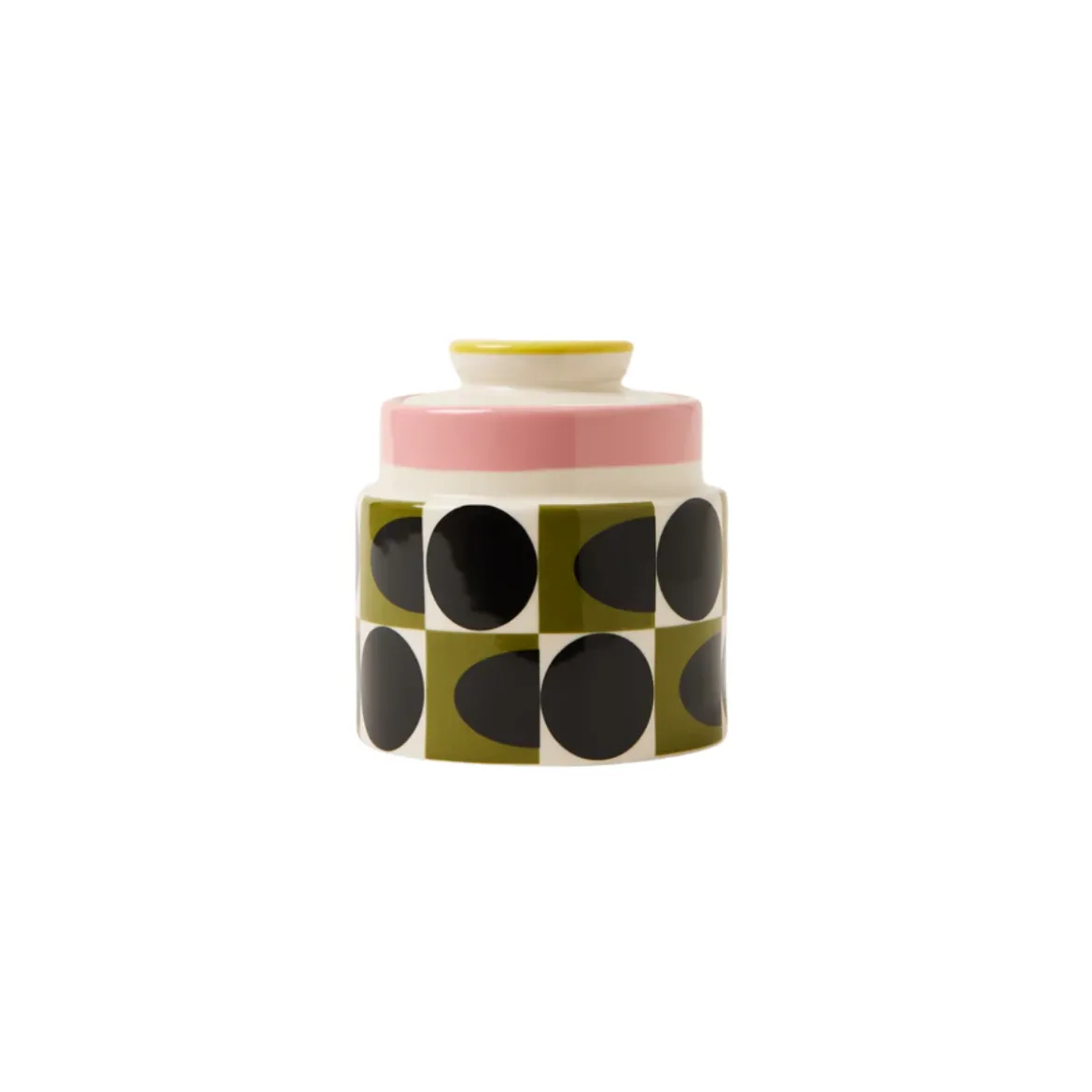 Bocal Carre Ovale à pois Rose - Orla Kiely