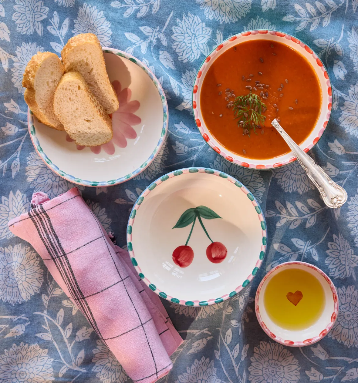 Bol dipping Cherries en céramique
