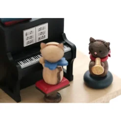 Boîte à musique - Chats jouant du piano n°12