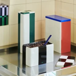 Boîte Tin à carreaux M - Noir & Blanc