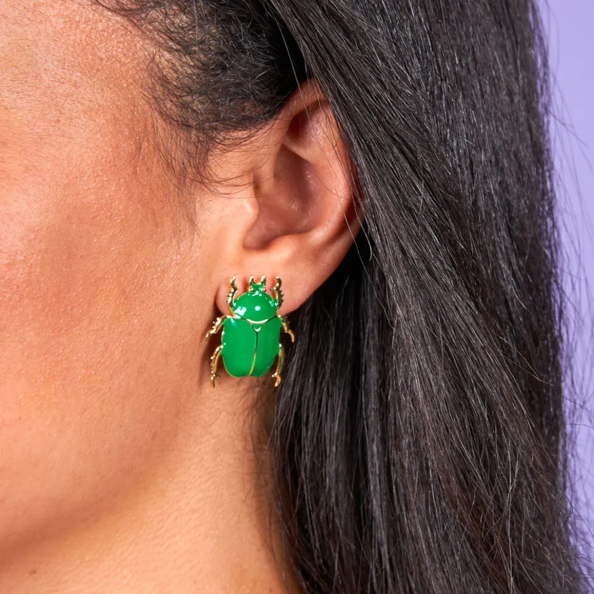 Boucles D'Oreilles Scarabée