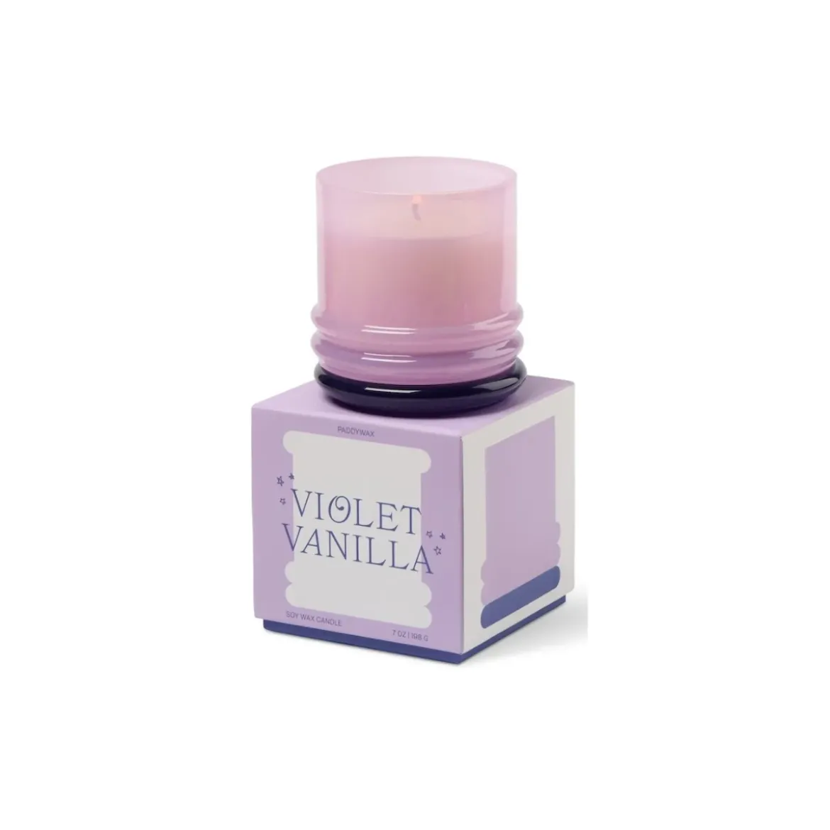 Bougie Stacked Lavender and Dark Purple - Violet Vanilla