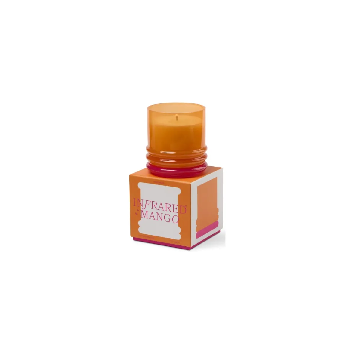 Bougie Stacked Orange and Hot Pink - Infrared Mango