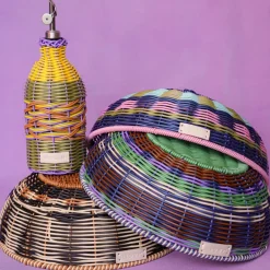 Bouteille à huile tressée