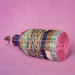 Bouteille à huile tressée