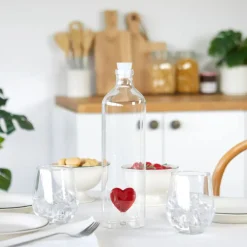 Bouteille Love en verre borosilicate - 1,2 L