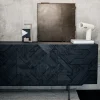 Buffet Graphic en teck verni - 4 portes