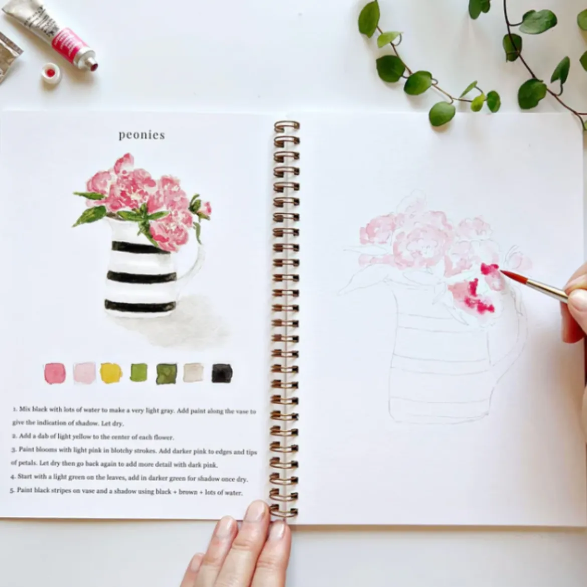 Carnet d'aquarelle - Bouquet