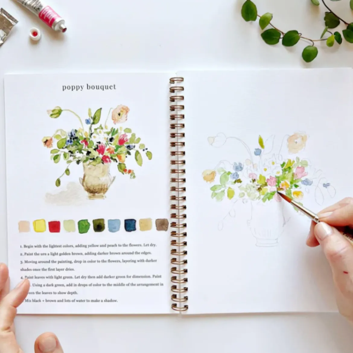Carnet d'aquarelle - Bouquet