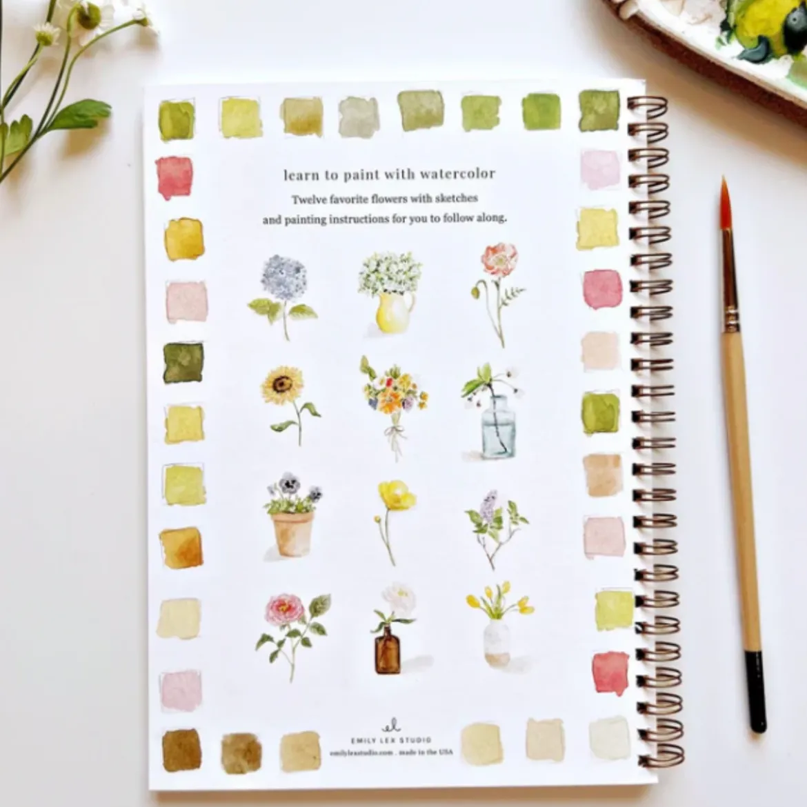 Carnet d'aquarelle - Flowers