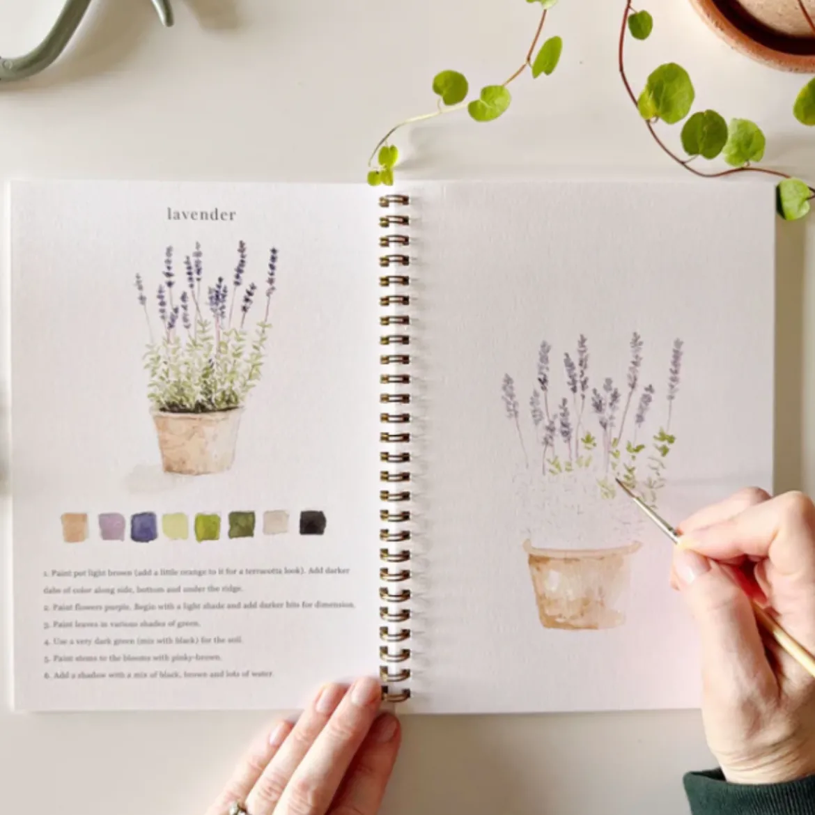 Carnet d'aquarelle - Garden