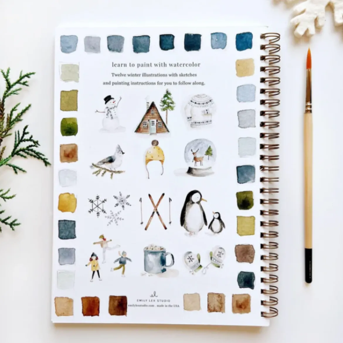 Carnet d'aquarelle - Winter