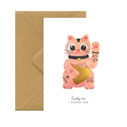 Carte de voeux Lucky Cat