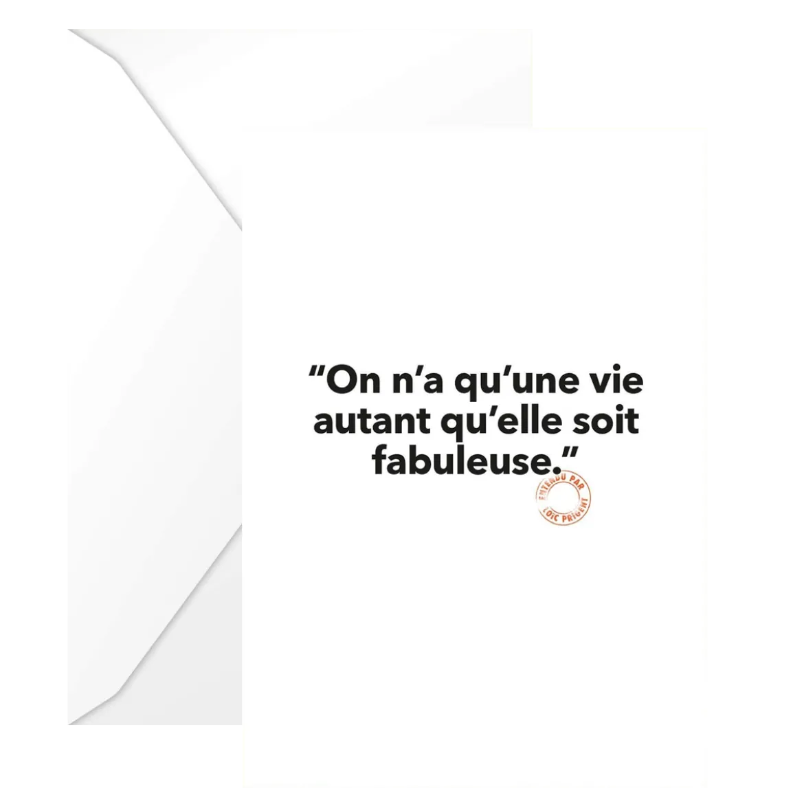 Carte Postale Loic Prigent On n'a qu'une vie
