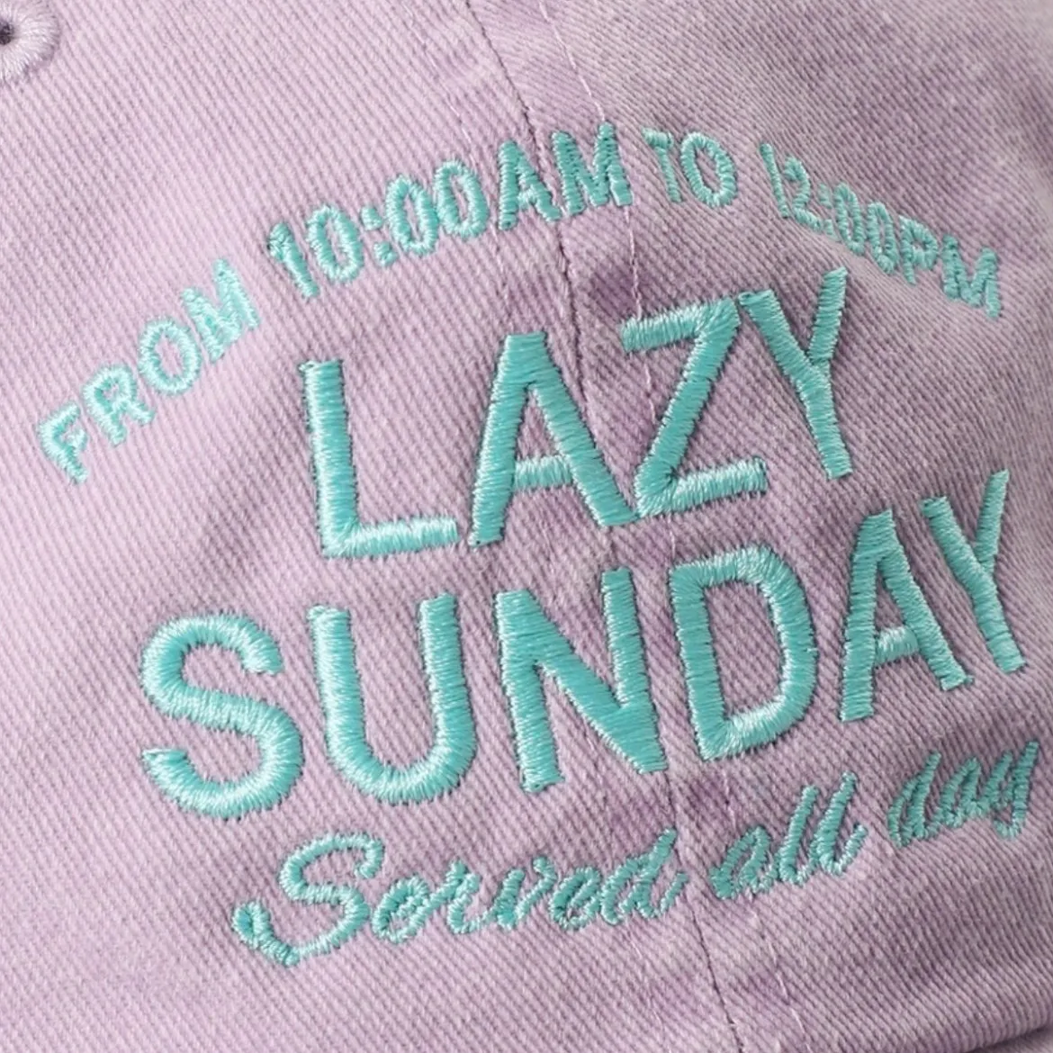 Casquette Baseball Brodée Lazy Sunday
