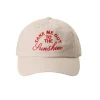 Casquette Baseball Brodée Take me Out to the Sunshine - Rouge Mastic