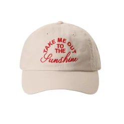 Casquette Baseball Brodée Take me Out to the Sunshine - Rouge Mastic