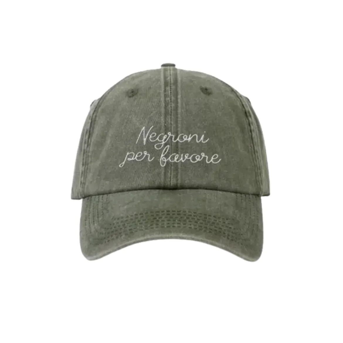 Casquette Brodée - Negroni per Favore - Vert Vintage