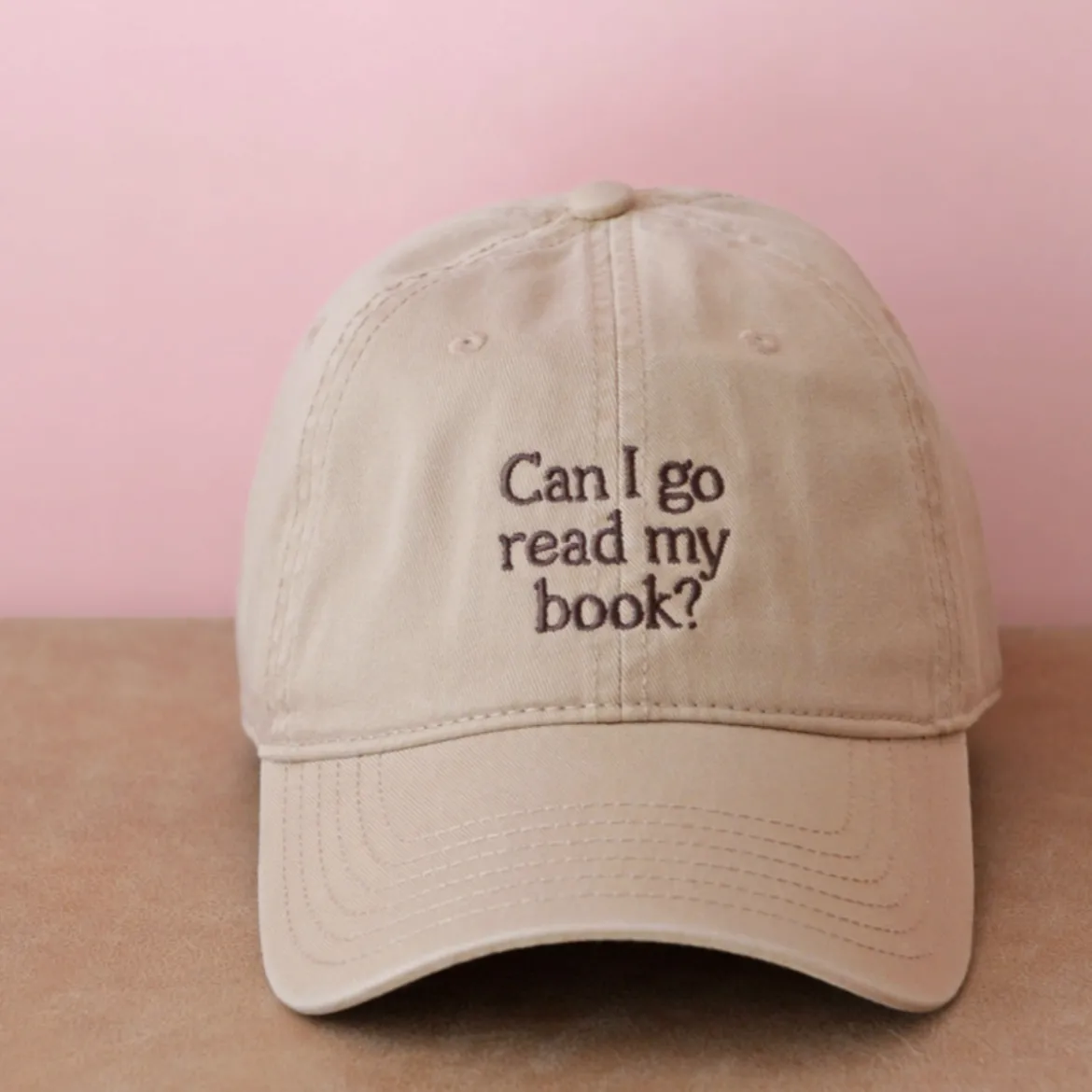 Casquette - Can I Go Read My Book - Sable