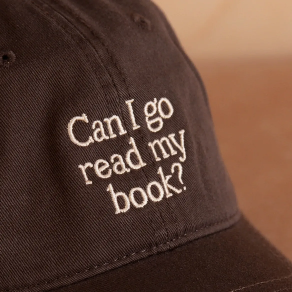 Casquette - Can I Go Read My Book - Marron Foncé