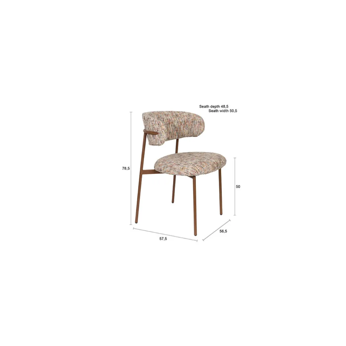 Chaise Claes - Multicolore