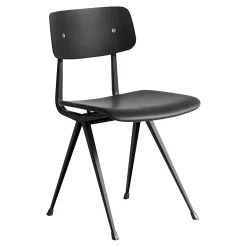 Chaise Result Noir - Chêne Laqué