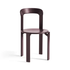 Chaise Rey en hêtre - Ø 49 x h 80 cm - Rouge