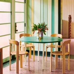 Chaise Rey en hêtre - Ø 49 x h 80 cm - Vert