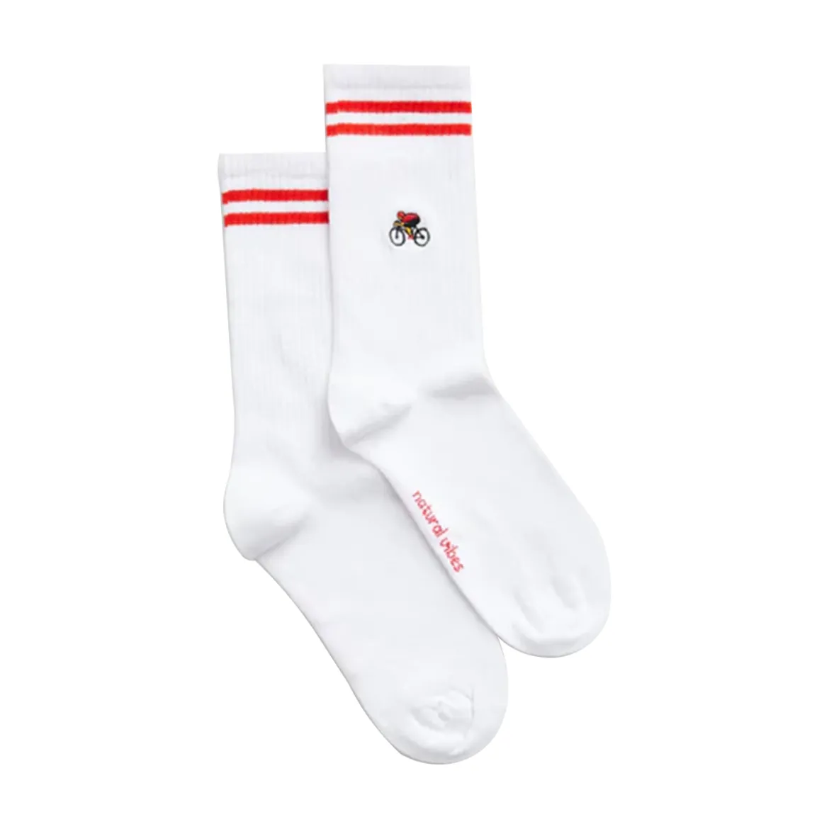 Chaussettes brodées Cycliste