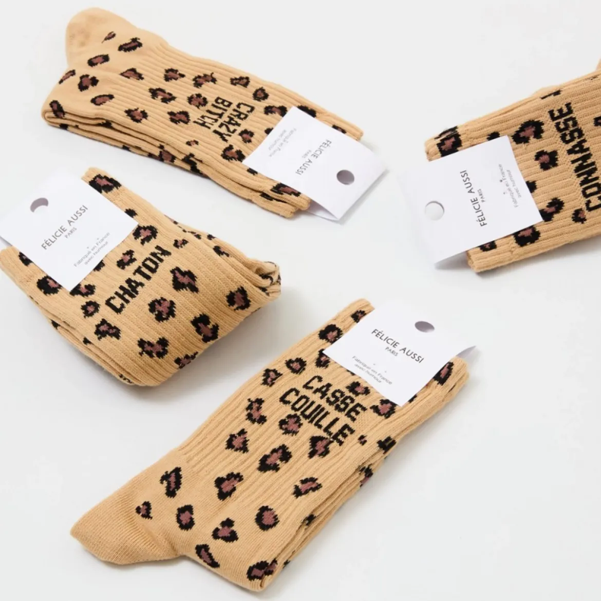 Chaussettes Chaton 36/40 - Léopard