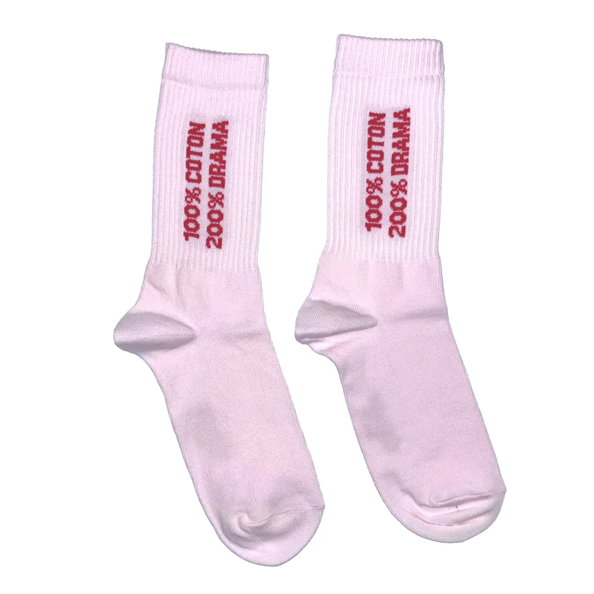 Chaussettes 100% coton 200% drama - 36/40 - Rose & Rouge