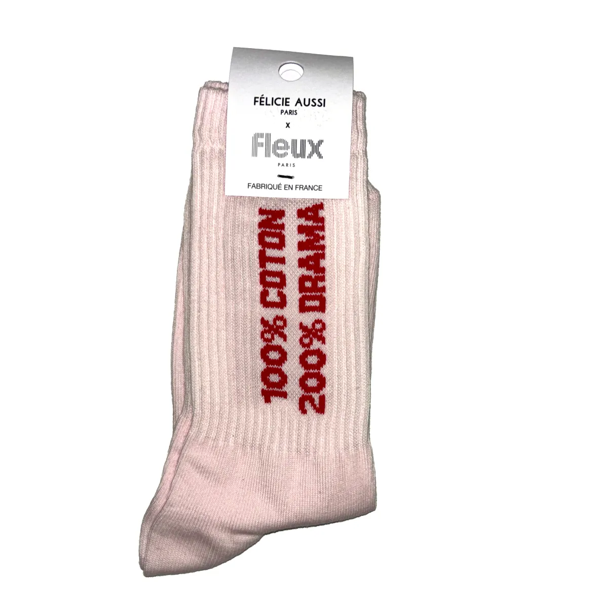 Chaussettes 100% coton 200% drama - 36/40 - Rose & Rouge