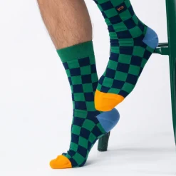 Chaussettes Coton Peigné - Carreaux Bakou