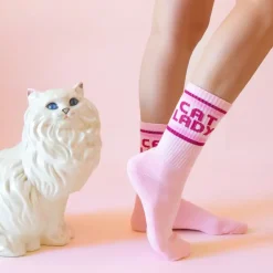 Chaussettes côtelées Cat Lady