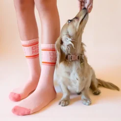 Chaussettes côtelées Dog Mom