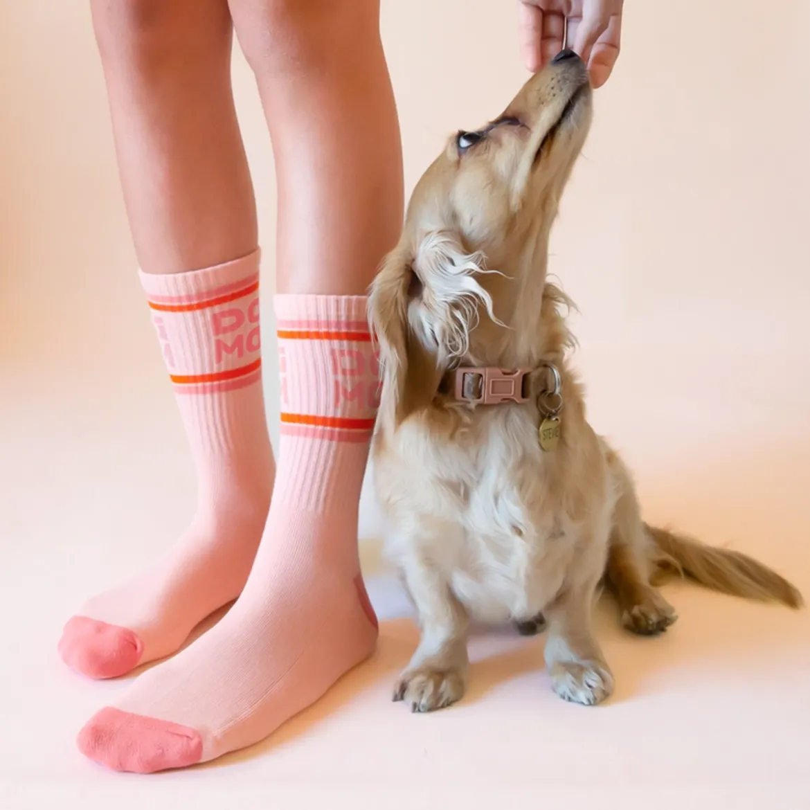 Chaussettes côtelées Dog Mom