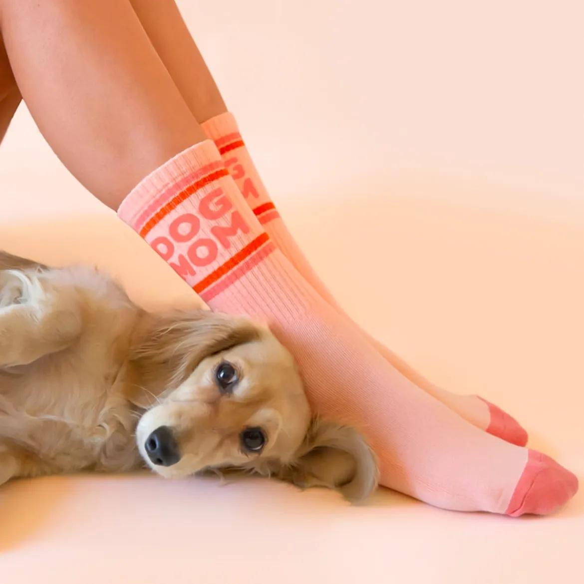 Chaussettes côtelées Dog Mom
