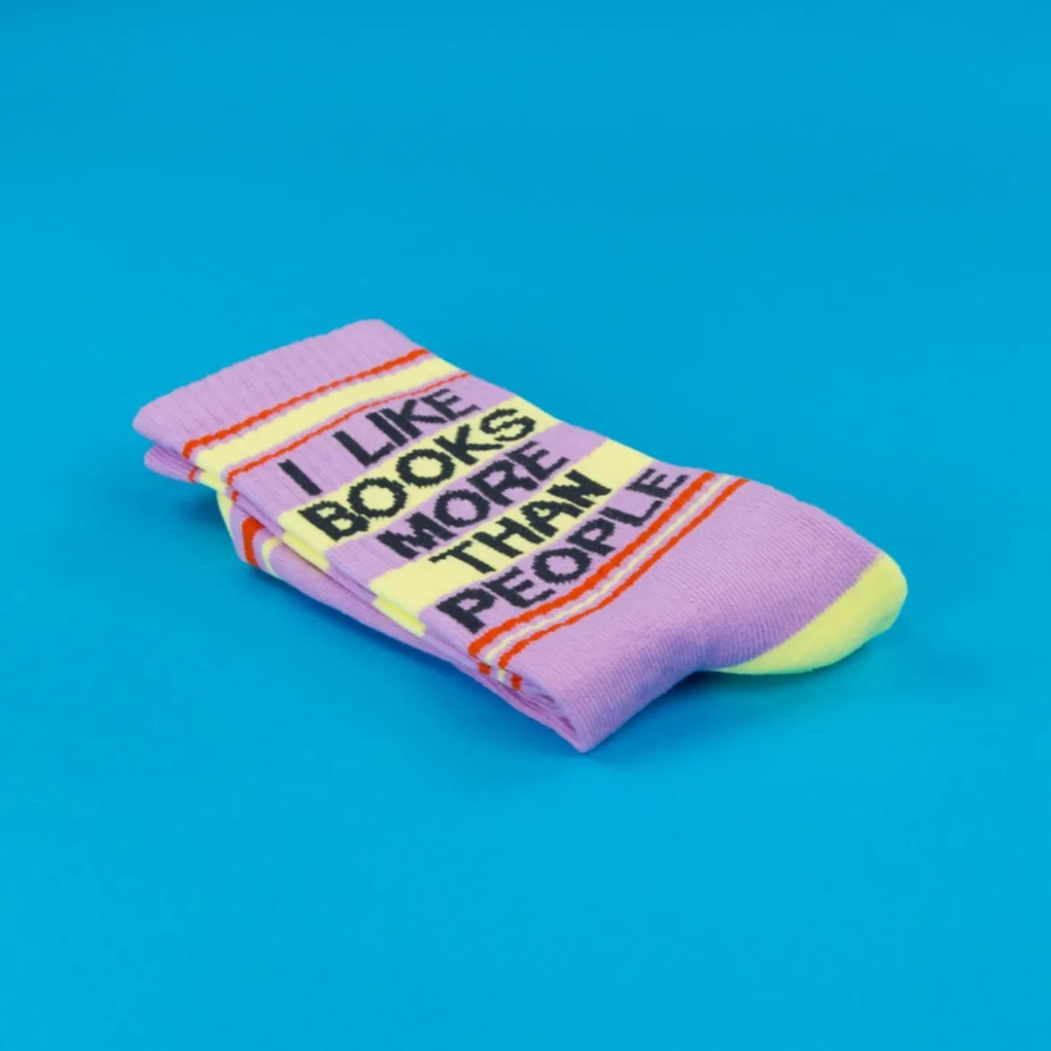 Chaussettes "I Like Books More Than People"