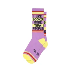 Chaussettes "I Like Books More Than People"