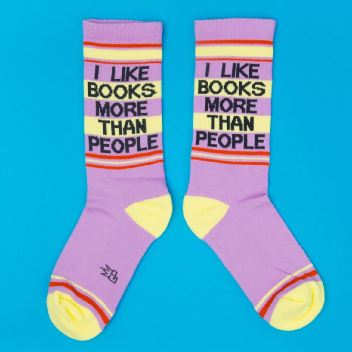 Chaussettes "I Like Books More Than People"