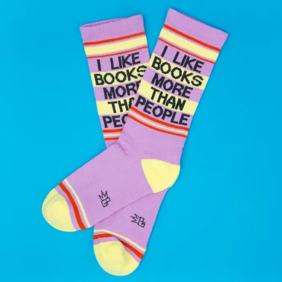Chaussettes "I Like Books More Than People"