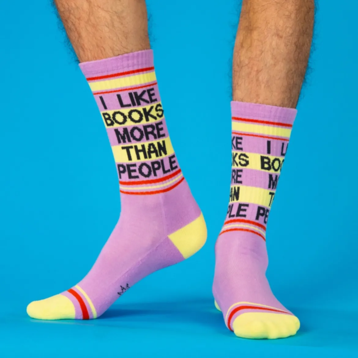 Chaussettes "I Like Books More Than People"