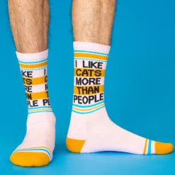 Chaussettes I Like Cats More Than People