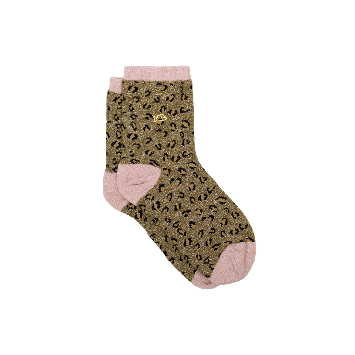 Chaussettes Léopard Pailletées - Vert Olive
